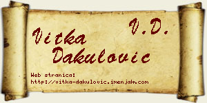 Vitka Dakulović vizit kartica